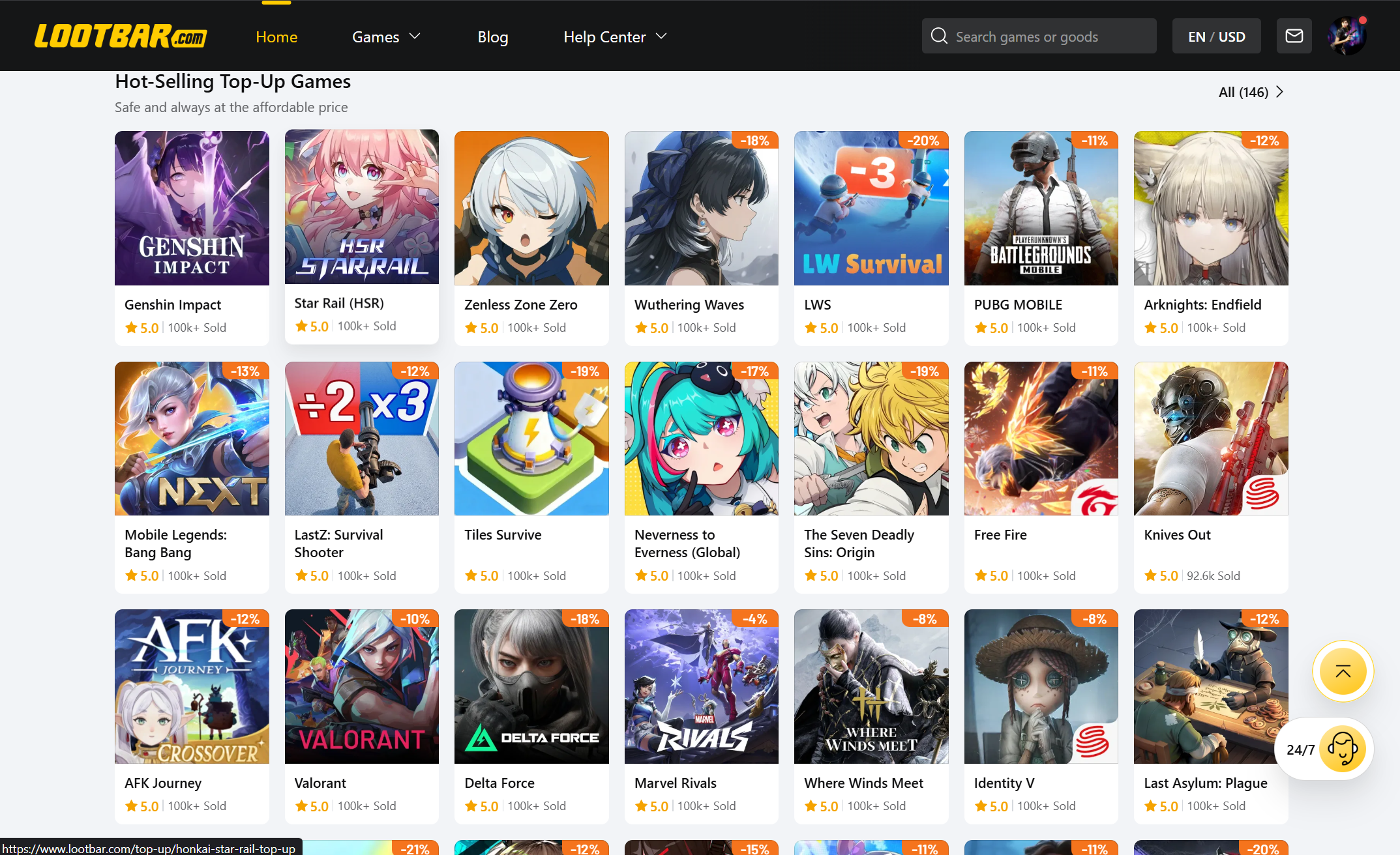 LootBar - Survial Games - Discounted - Top-ups