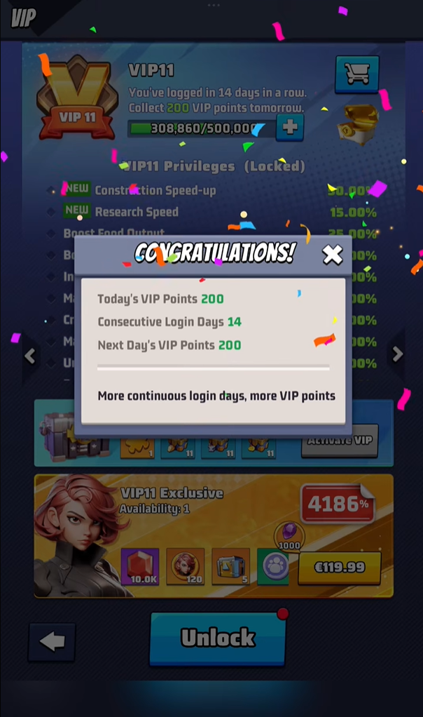 Claim the Daily Login Chest