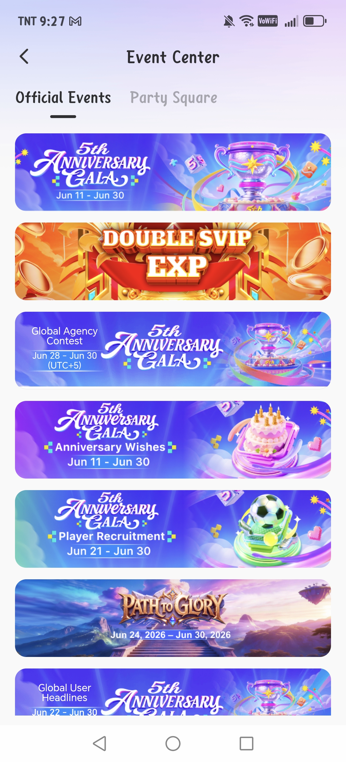 Participate in Official Events