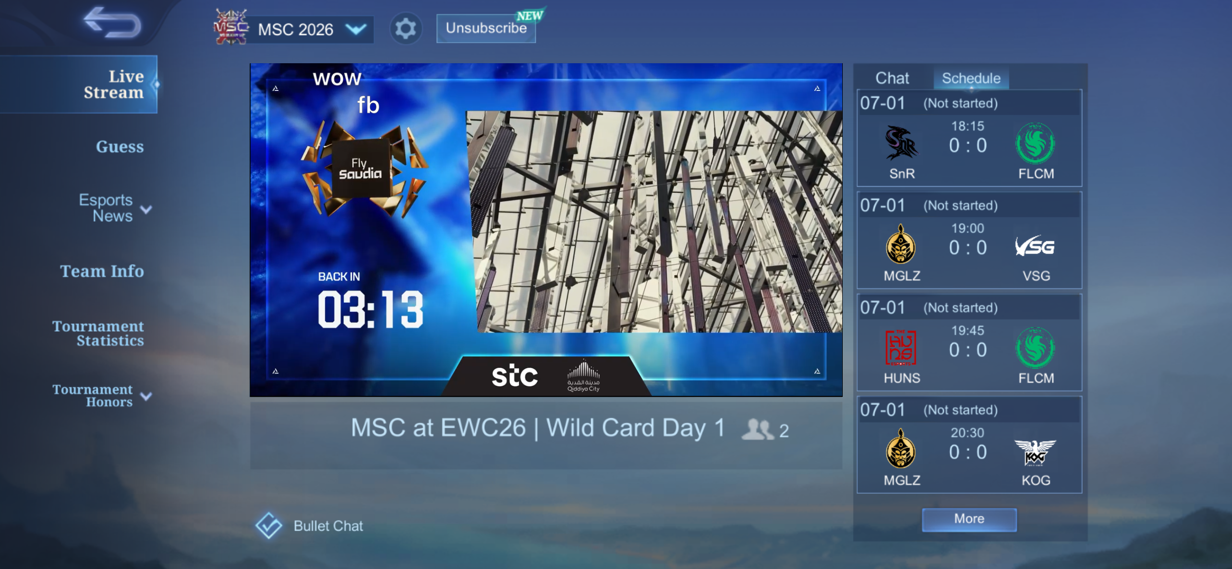 MLBB MSC Livestream