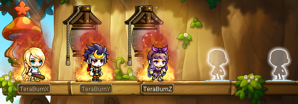 Tera Burning character slots for the accelerated leveling boost