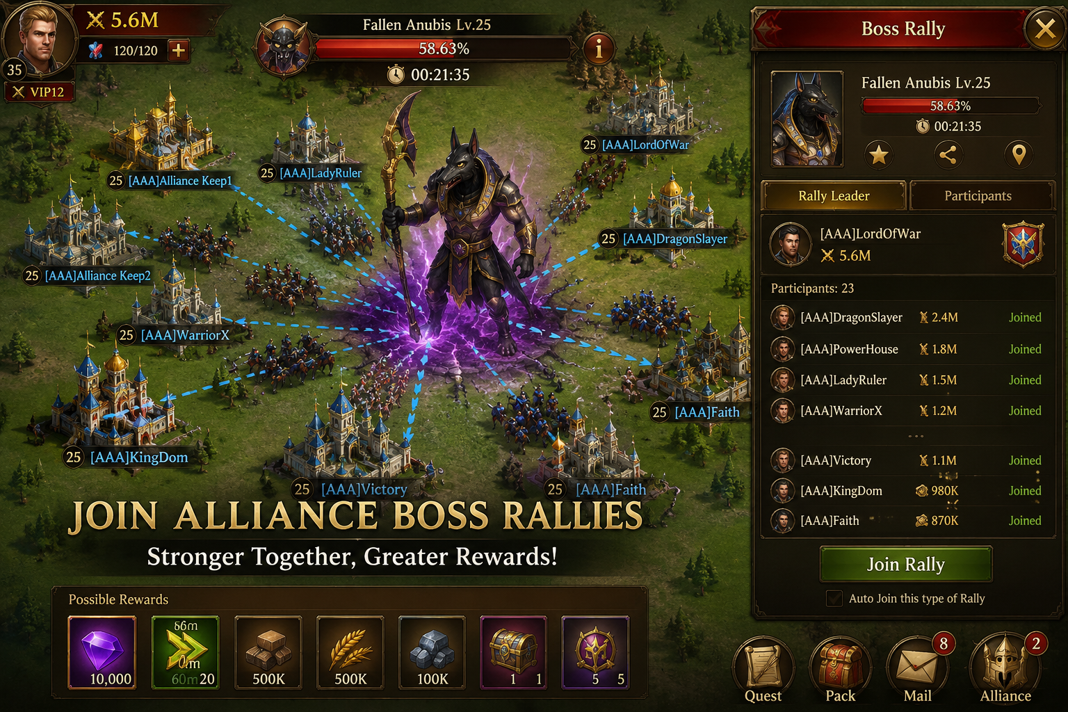 Join Alliance Boss Rallies