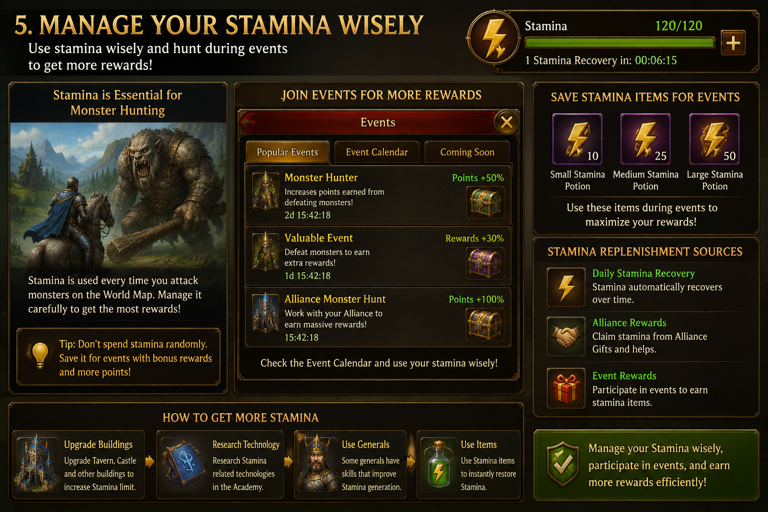 Manage Your Stamina Wisely