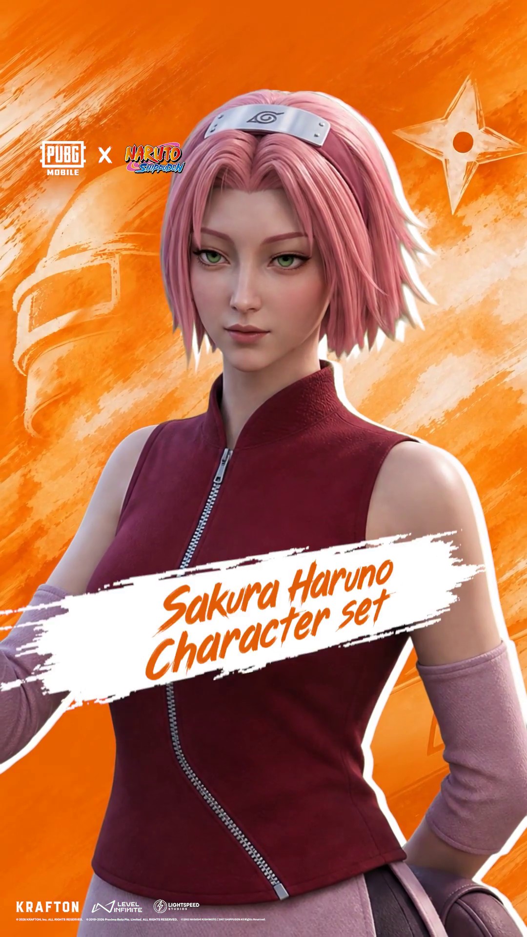 Sakura Haruno Character Set PUBG Mobile