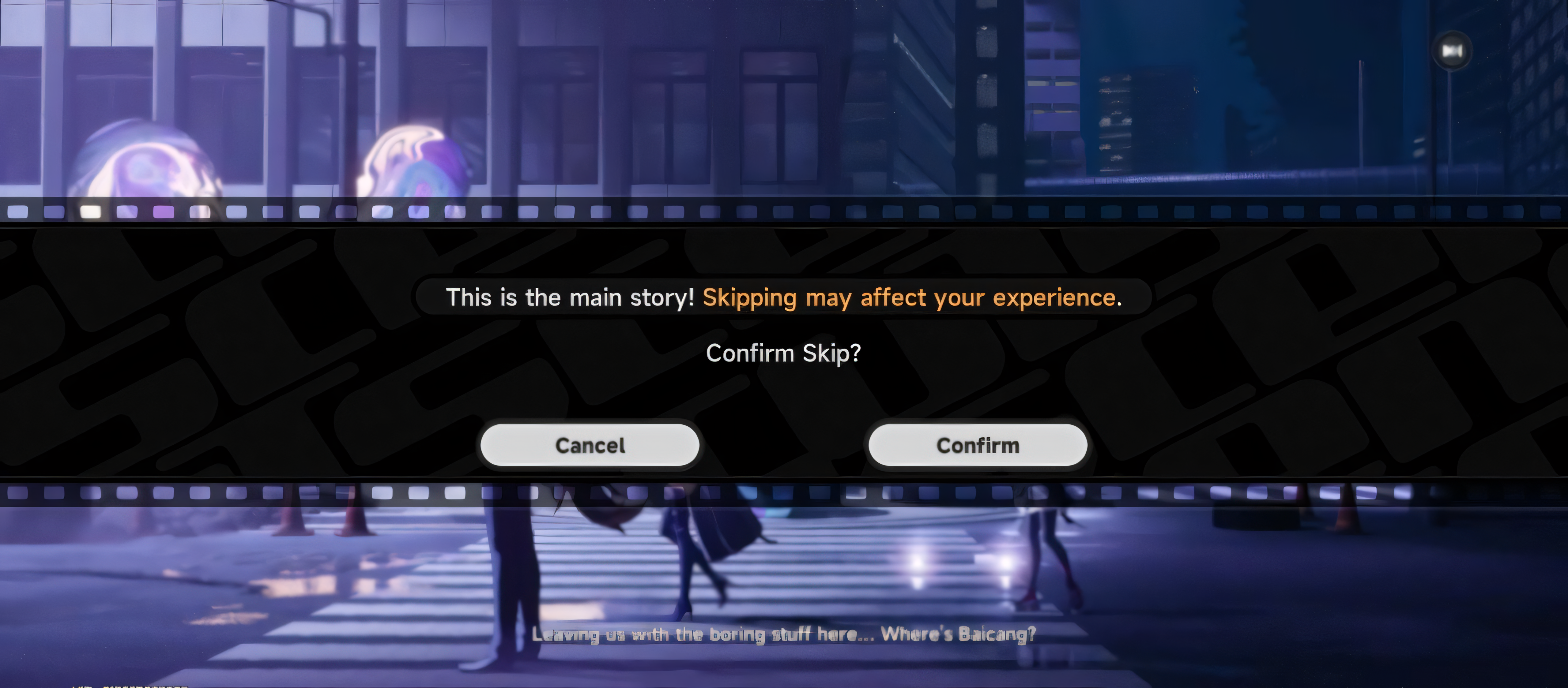 Skip cutscenes and tutorials