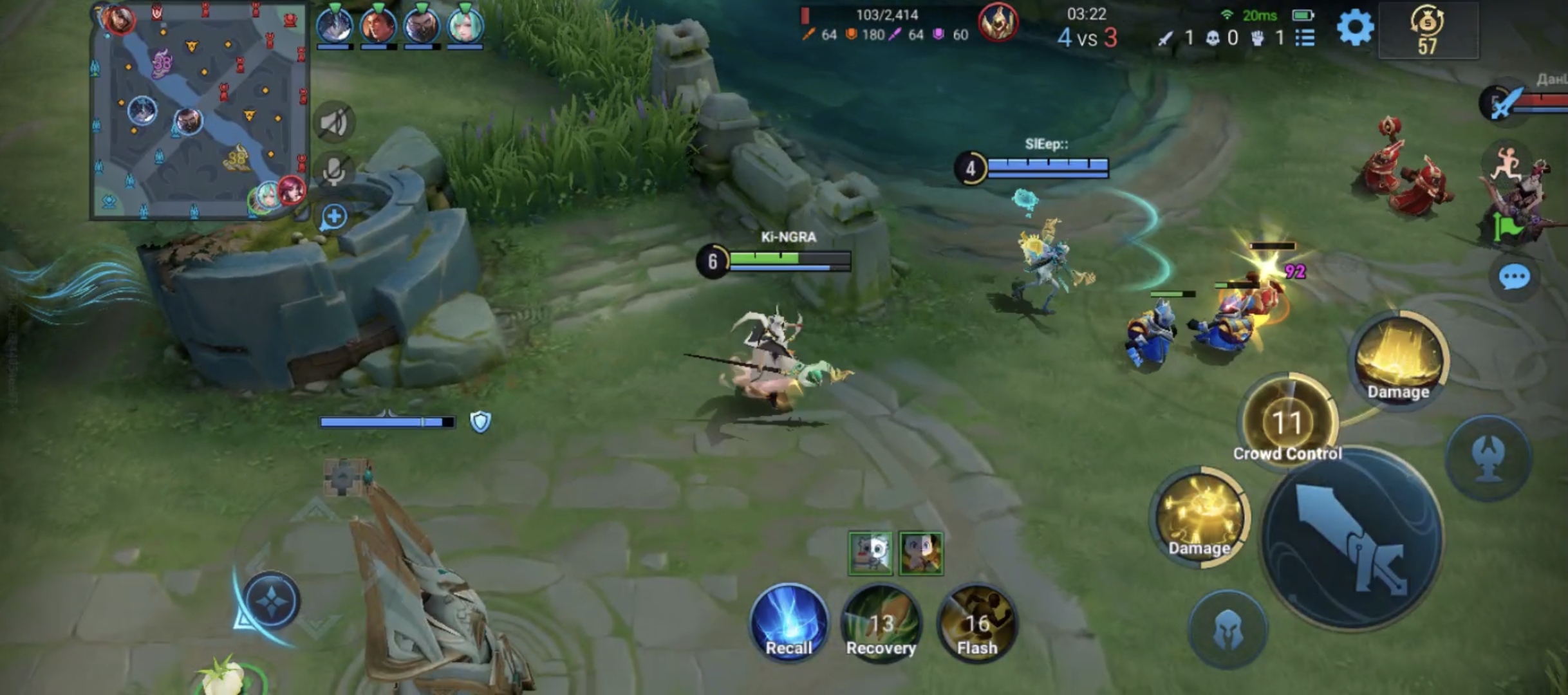 2. Frontline Spacing (Roamers & Tanks)