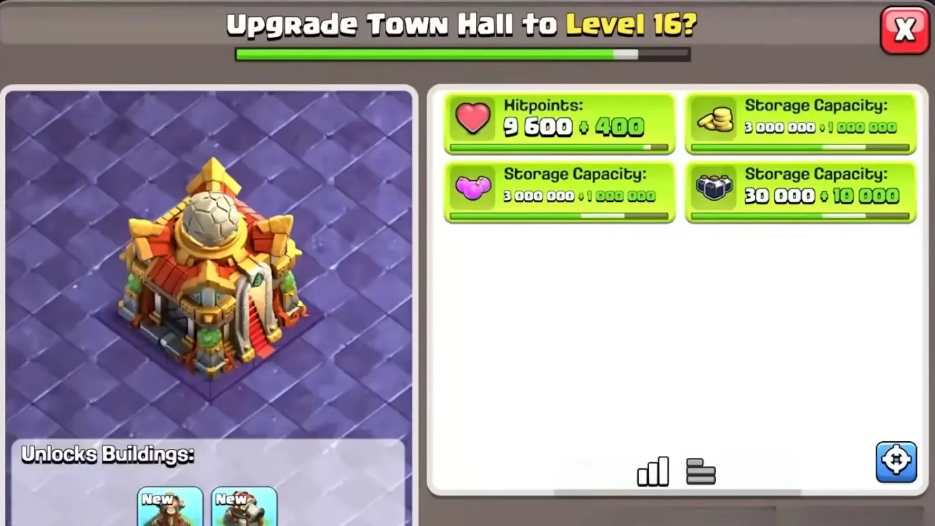 Upgrade Town Hall