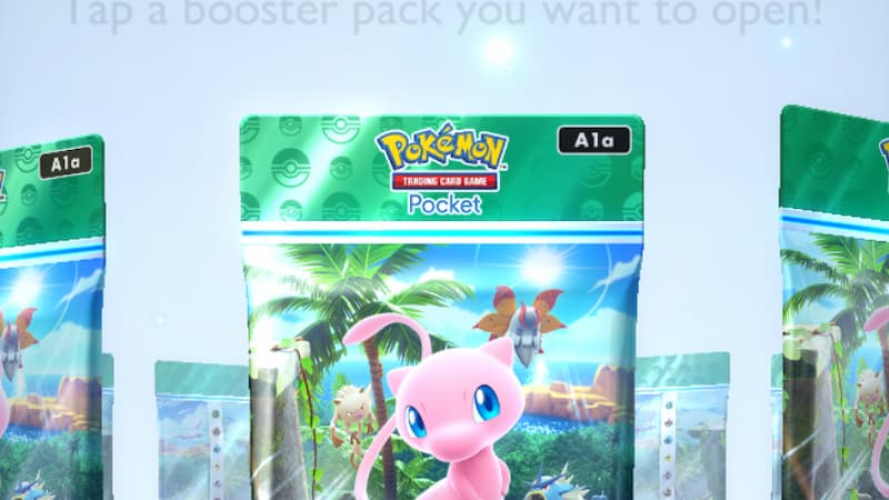 Opening a booster pack in Pokemon TCG Pocket