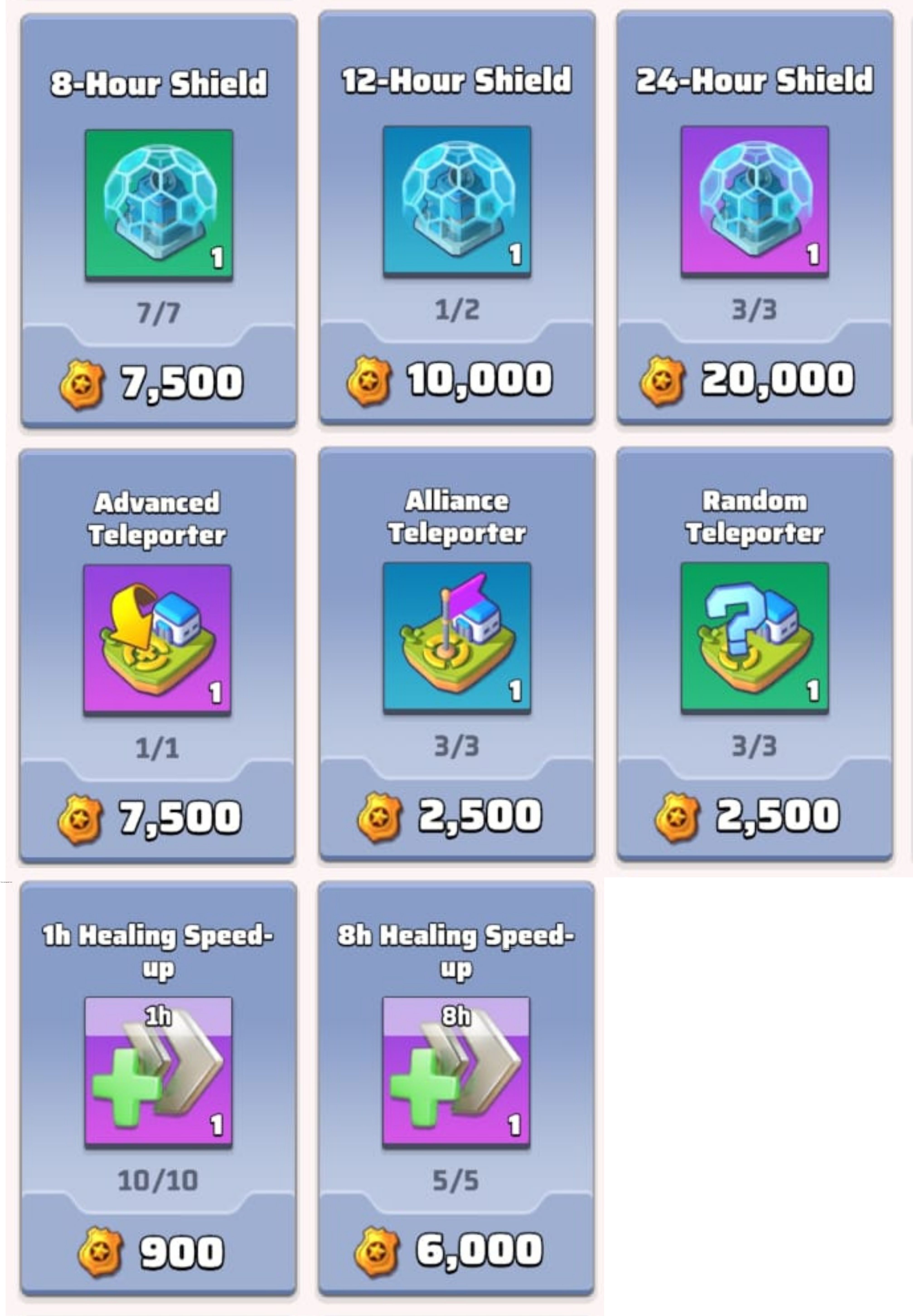 Key Consumables for Capitol Conquest &mdash; Shields, Teleports, and Healing Speedups