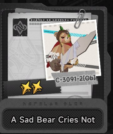 A Sad Bear Cries Not