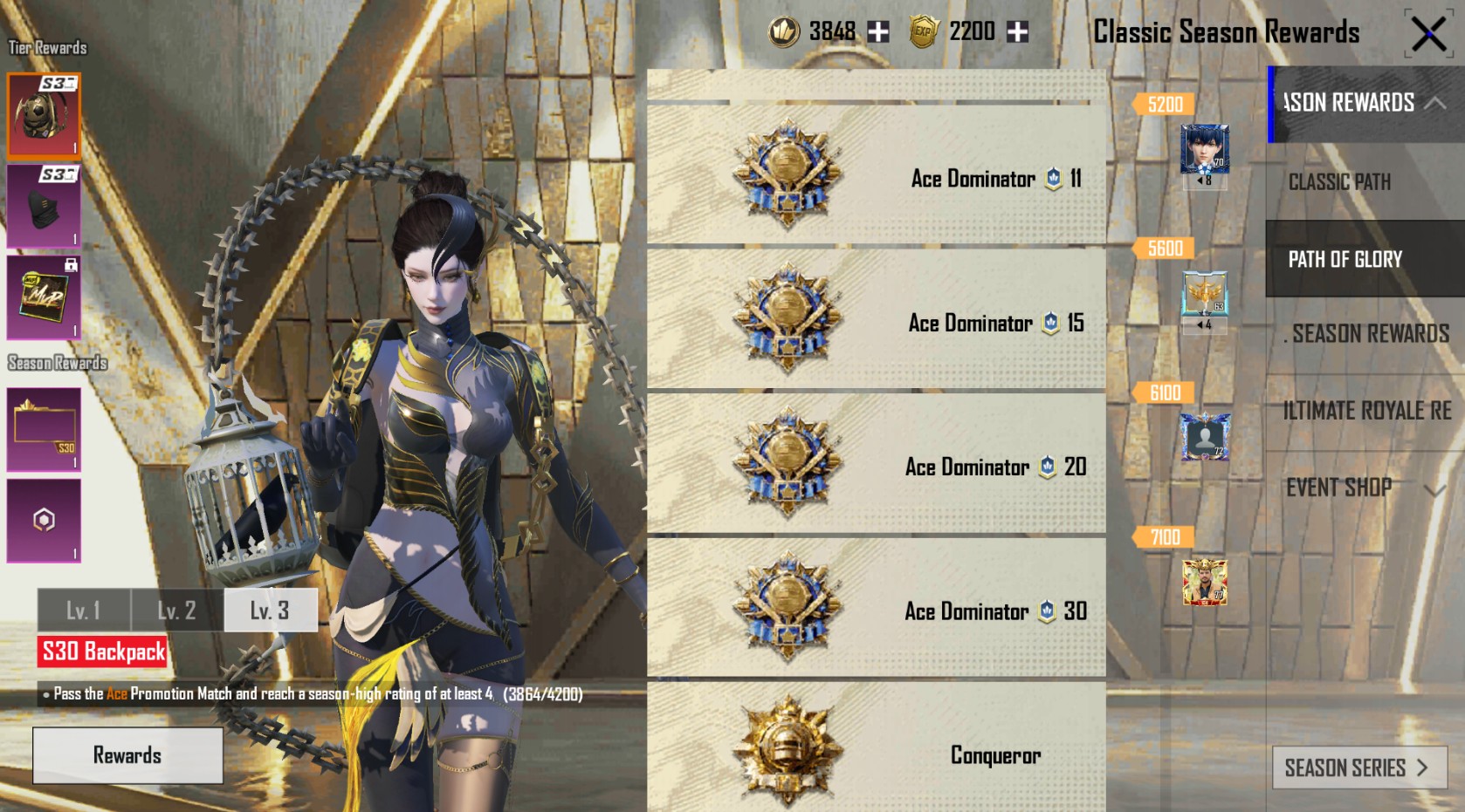 PUBG Mobile Ace Tiers
