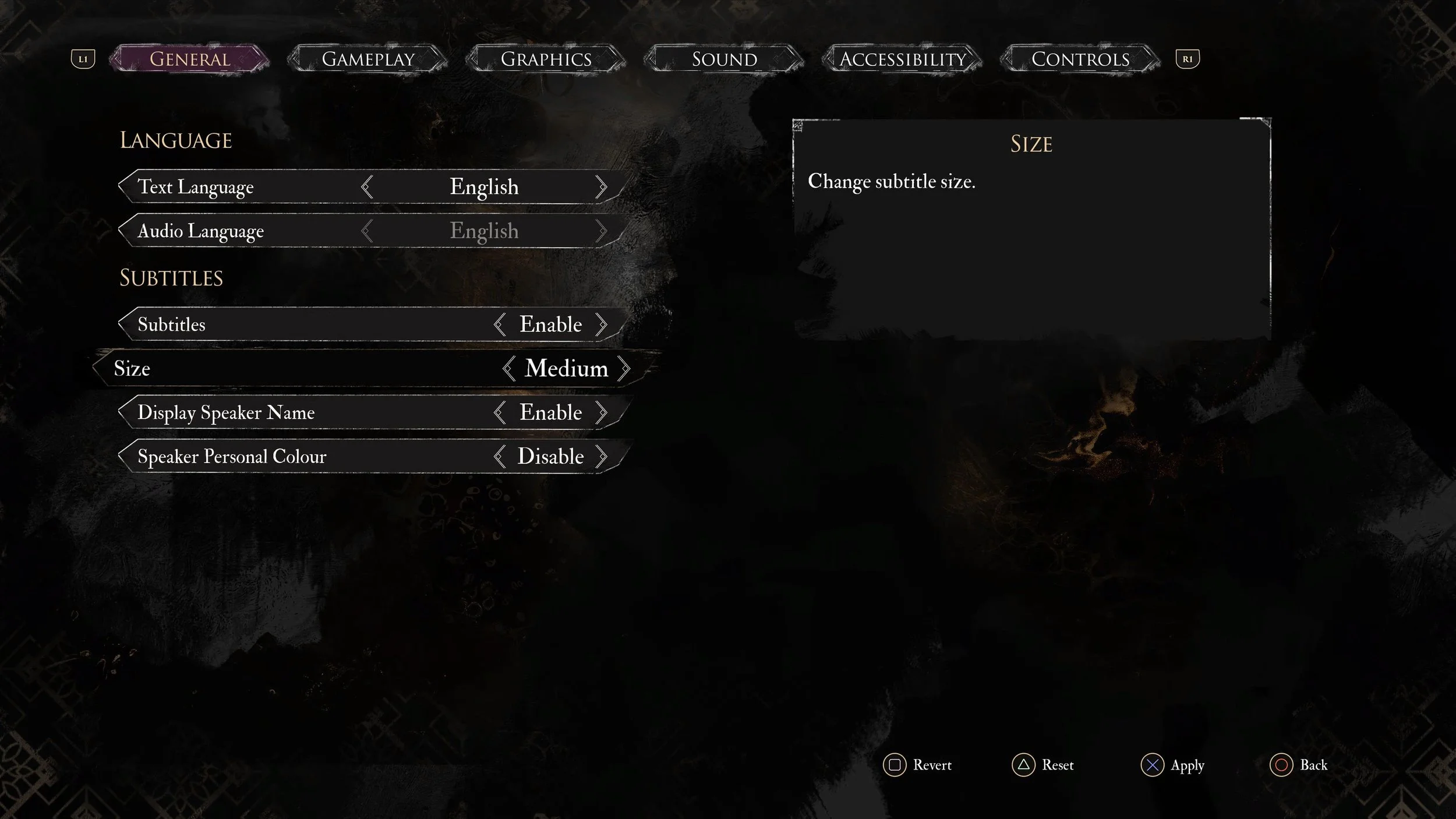 language settings