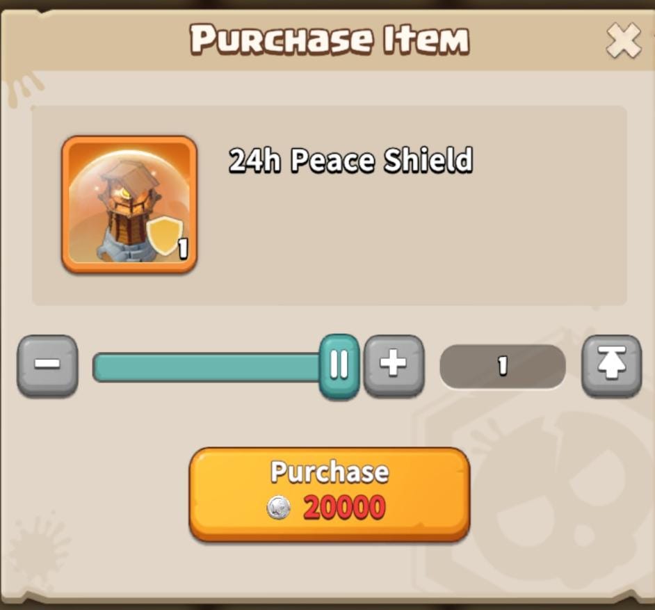Dark War Survival 24-Hour Peace Shield available in the Alliance Shop as a top priority defensive item