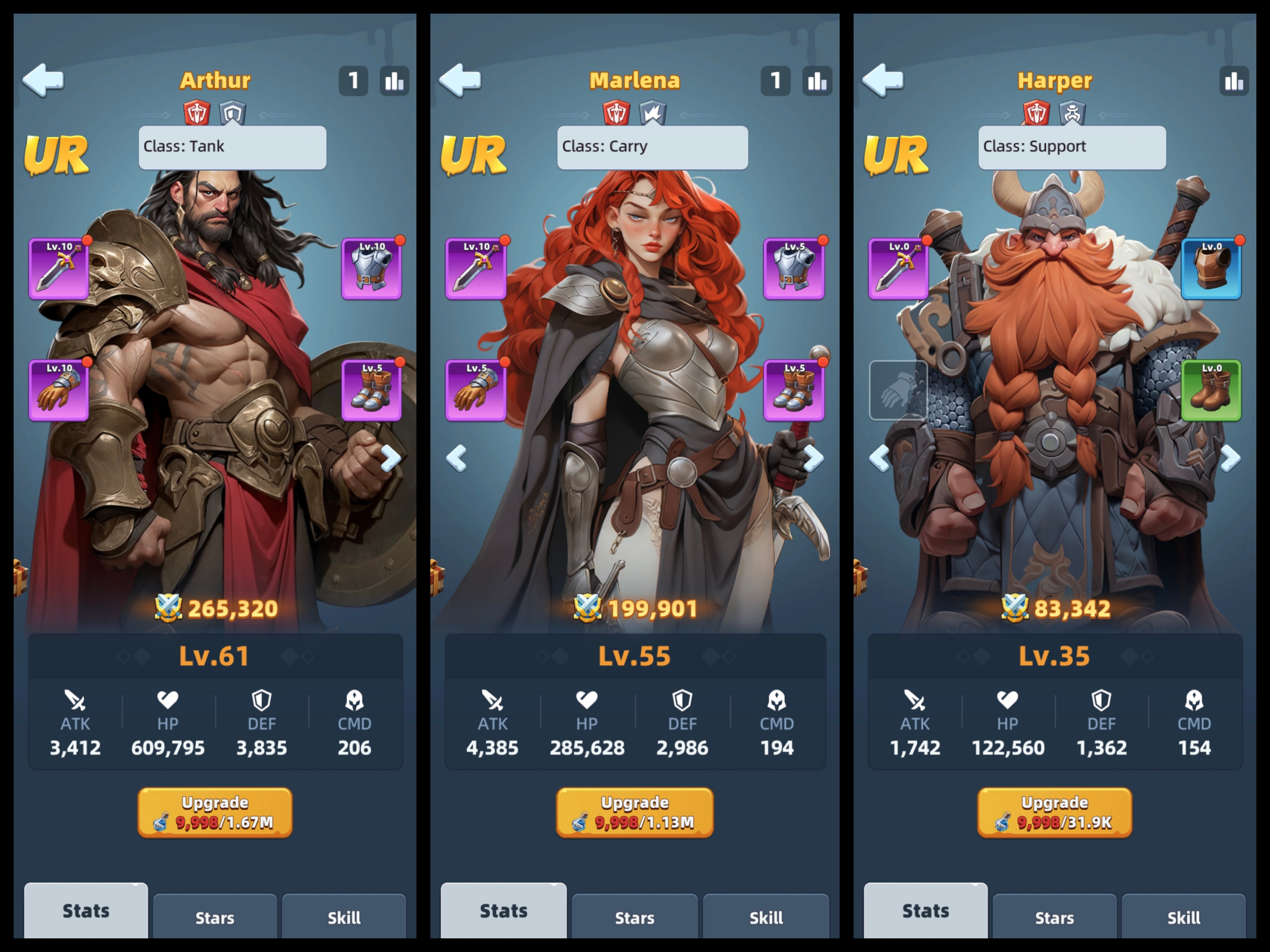 Best Teams for UR Claire