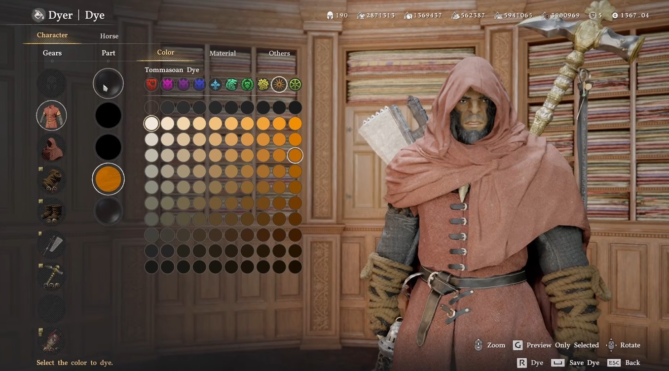 Crimson Desert Dye support expanded