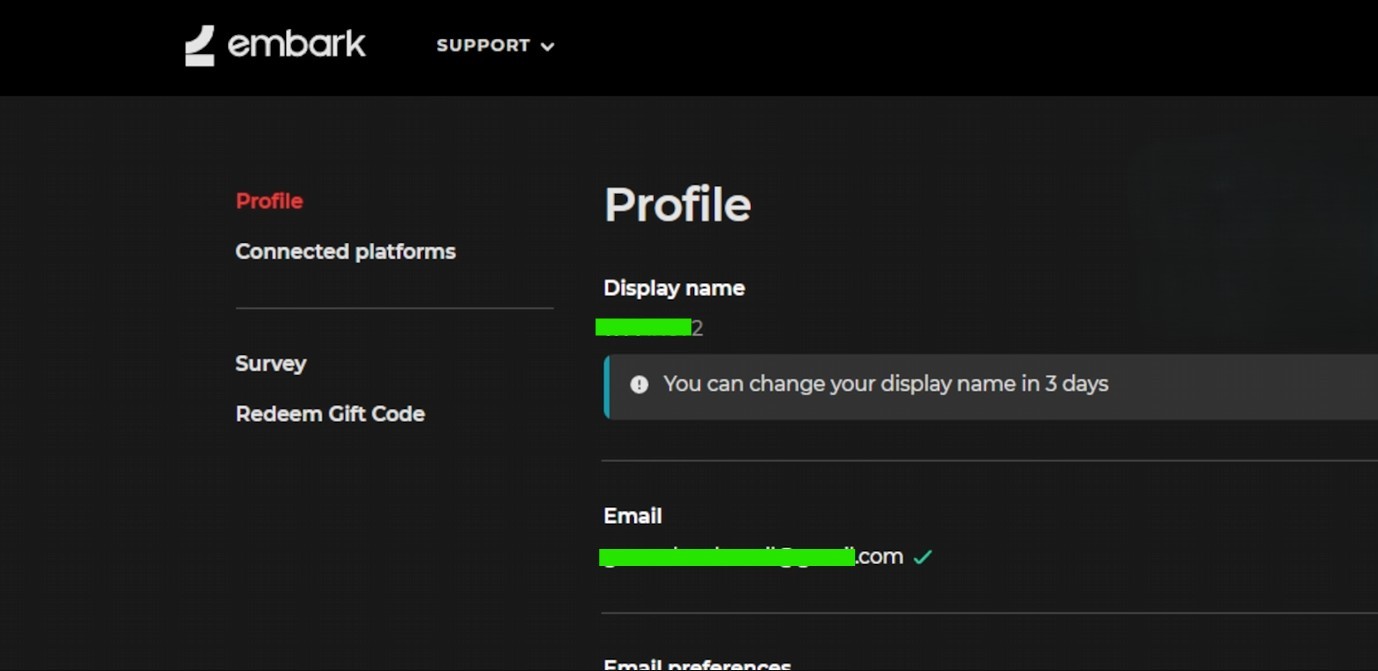 Embark account