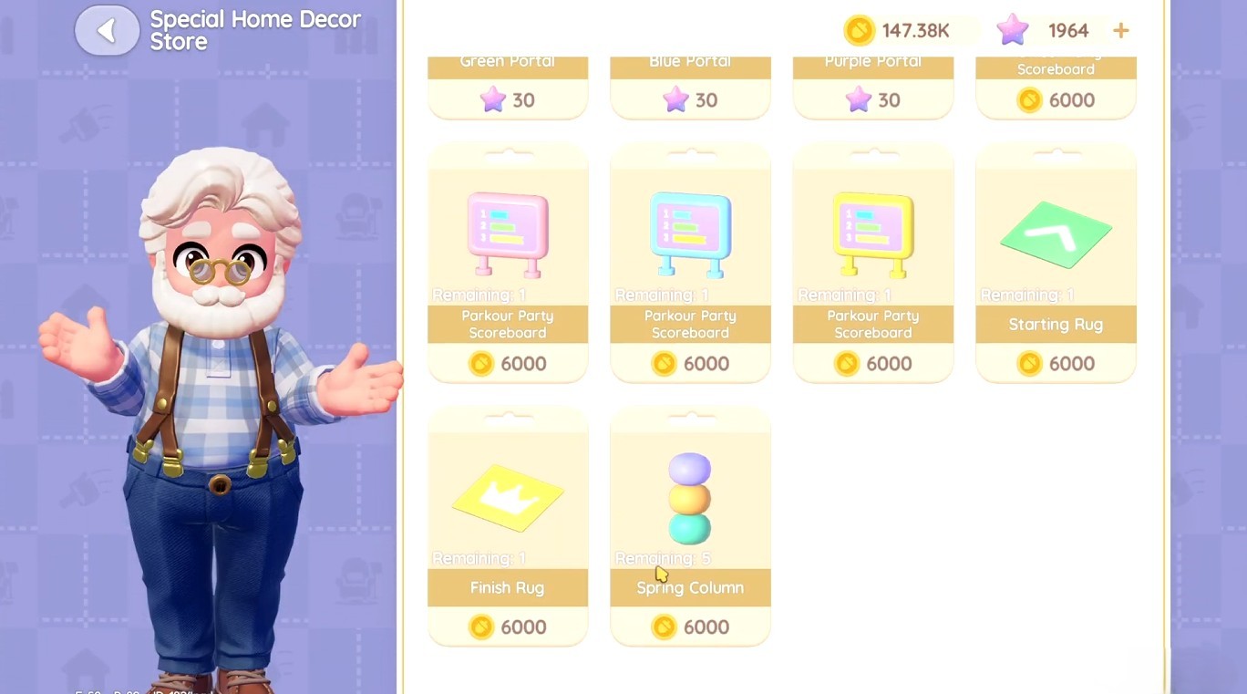 Items for Parkour Party in Heartopia