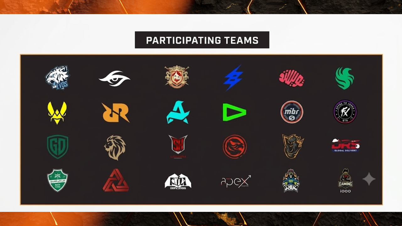EWC26 Free Fire All Participant Team Logo