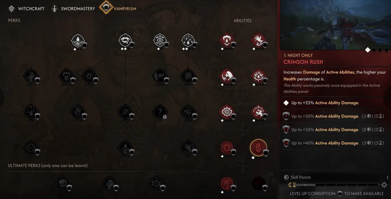 Vampire Skill Trees Expand Your Powers