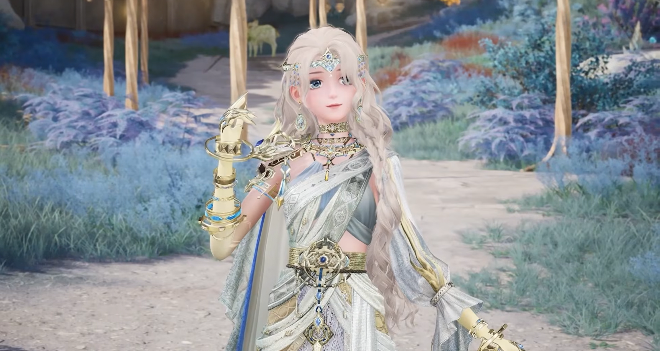Hymn to Dusk Outfit First Evolution - Blue and Gold
