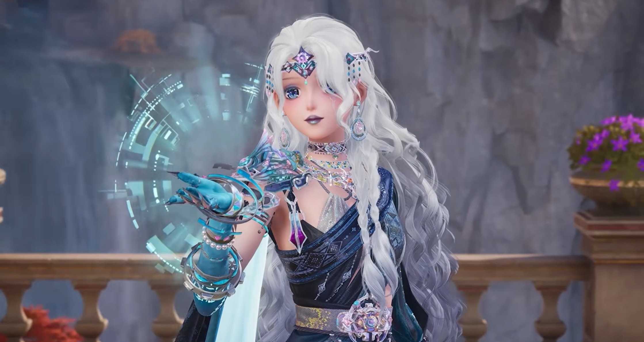 Hymn to Dusk Outfit First Evolution - Radiant Bright Blue