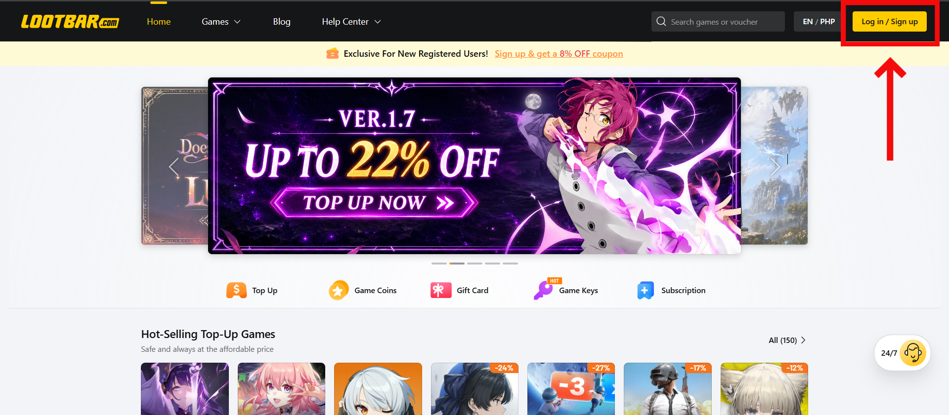 create a lootbar account image