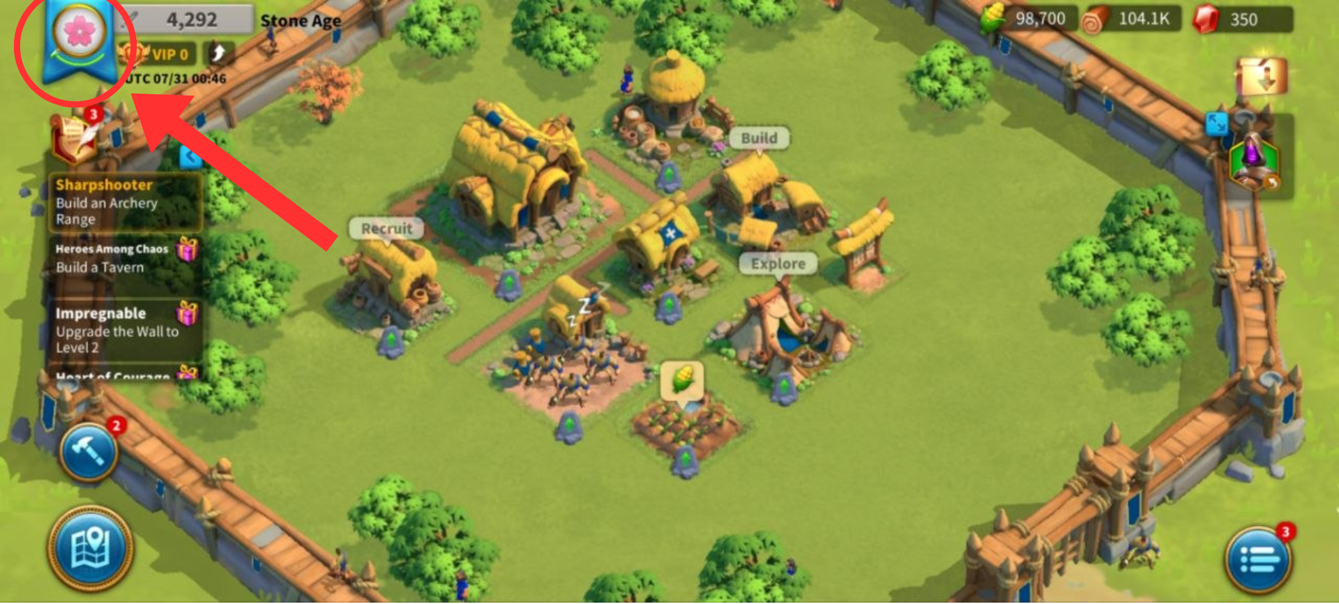 Navigating player's profile