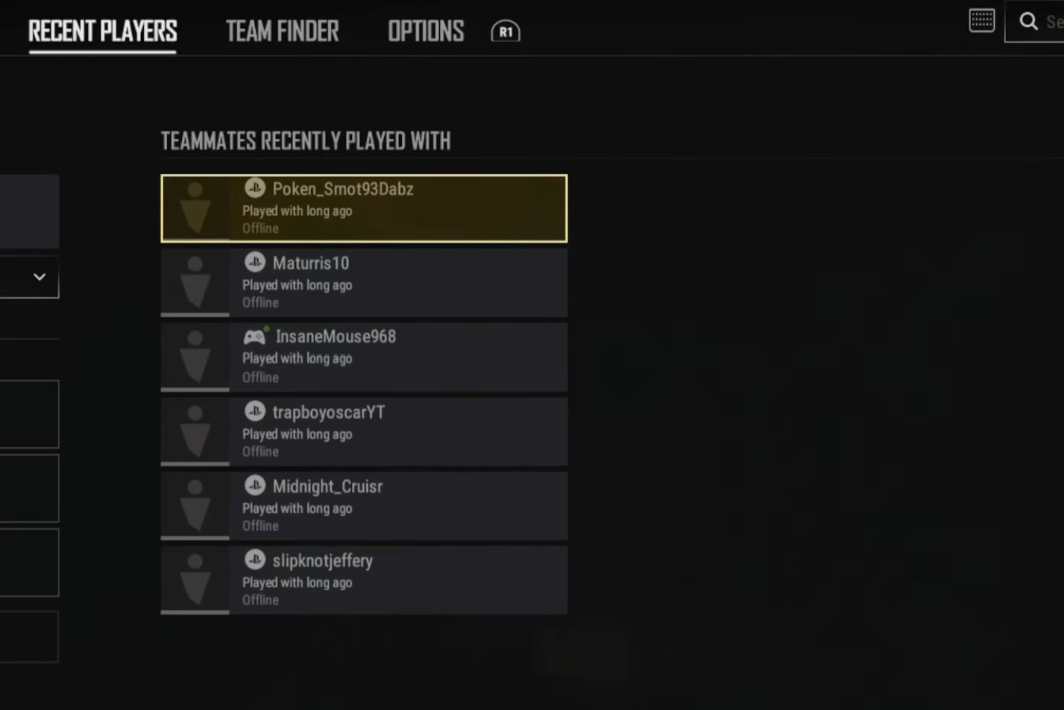 recent players