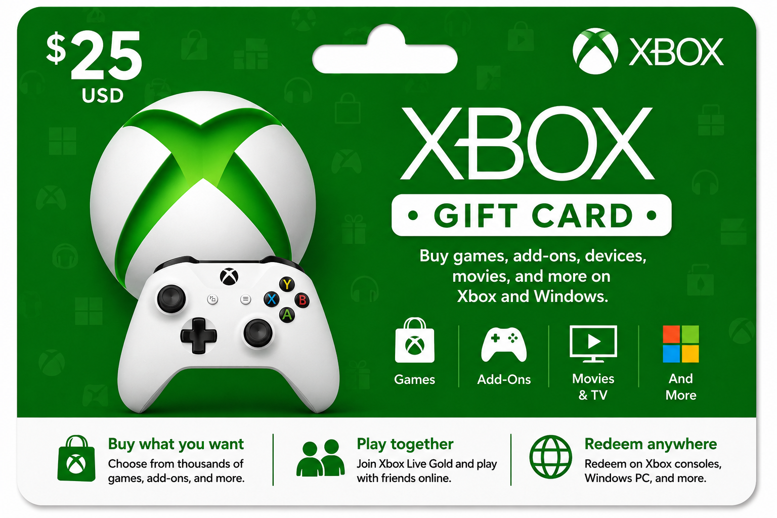 Xbox Gift Card - Best for Xbox Players
