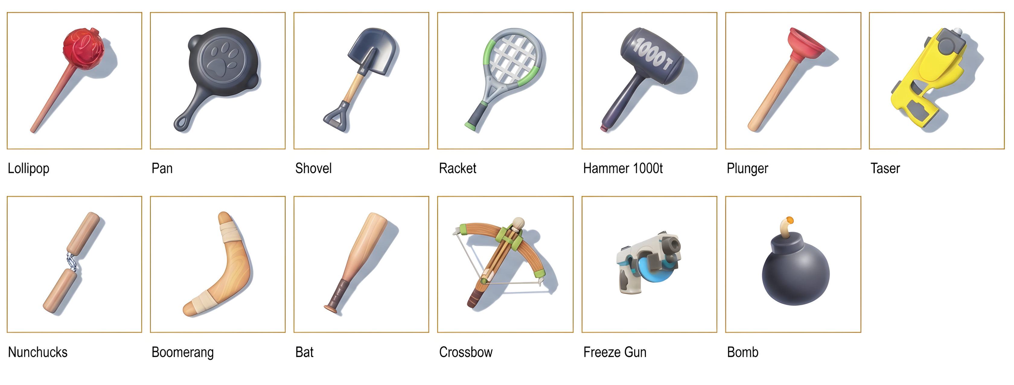 Party Animals Weapons