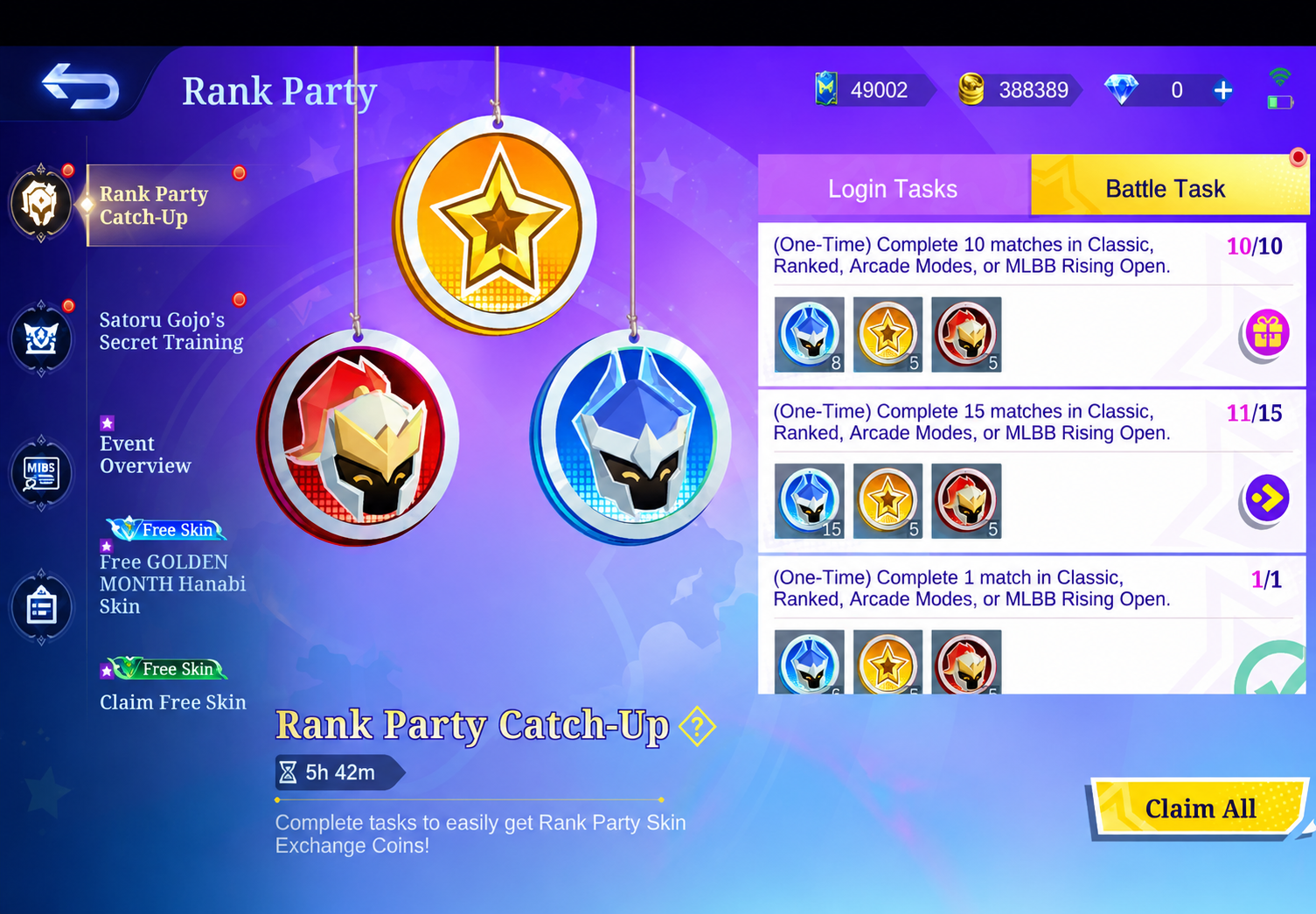 Reward and Event can also give gifts