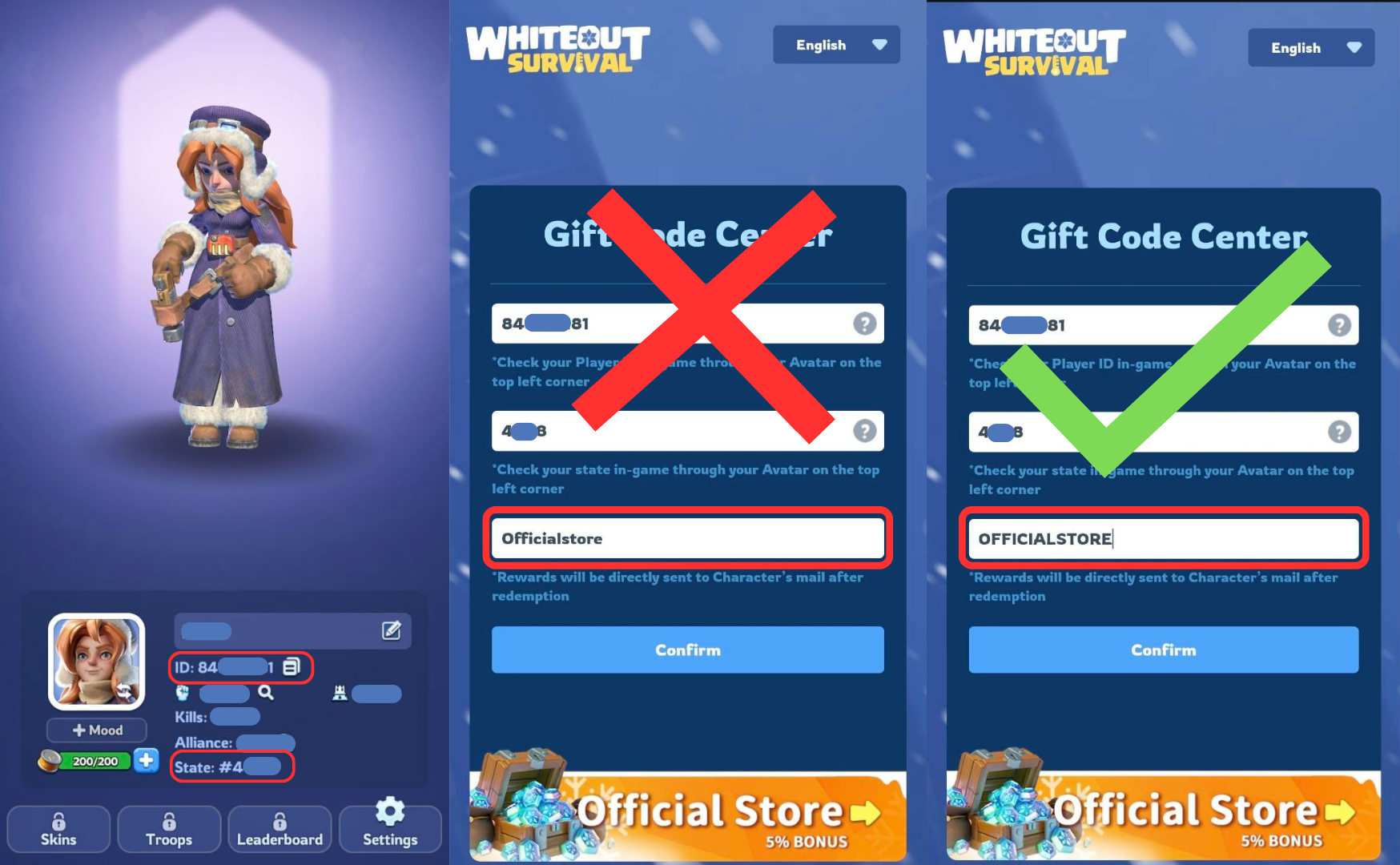 Redeeming Codes on iOS