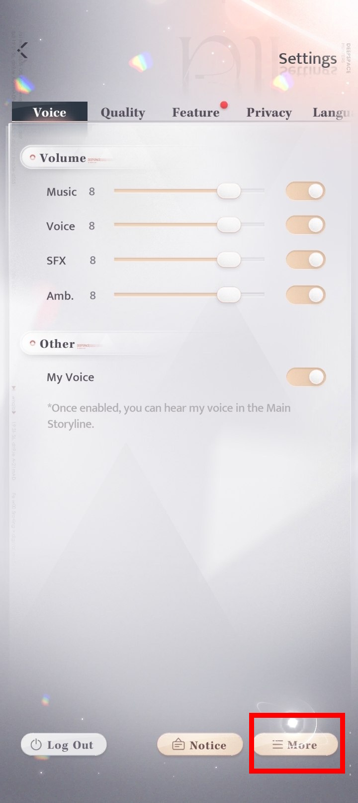 Tapping more then selecting the redeem code