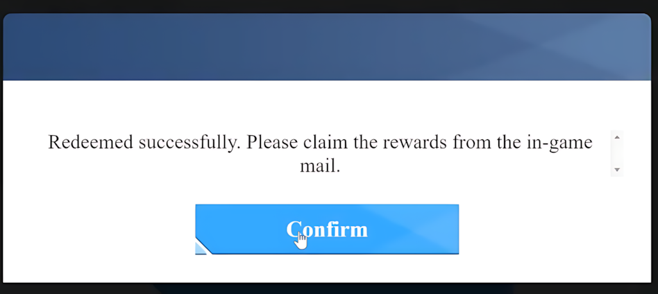 Successfully Redeemed the code