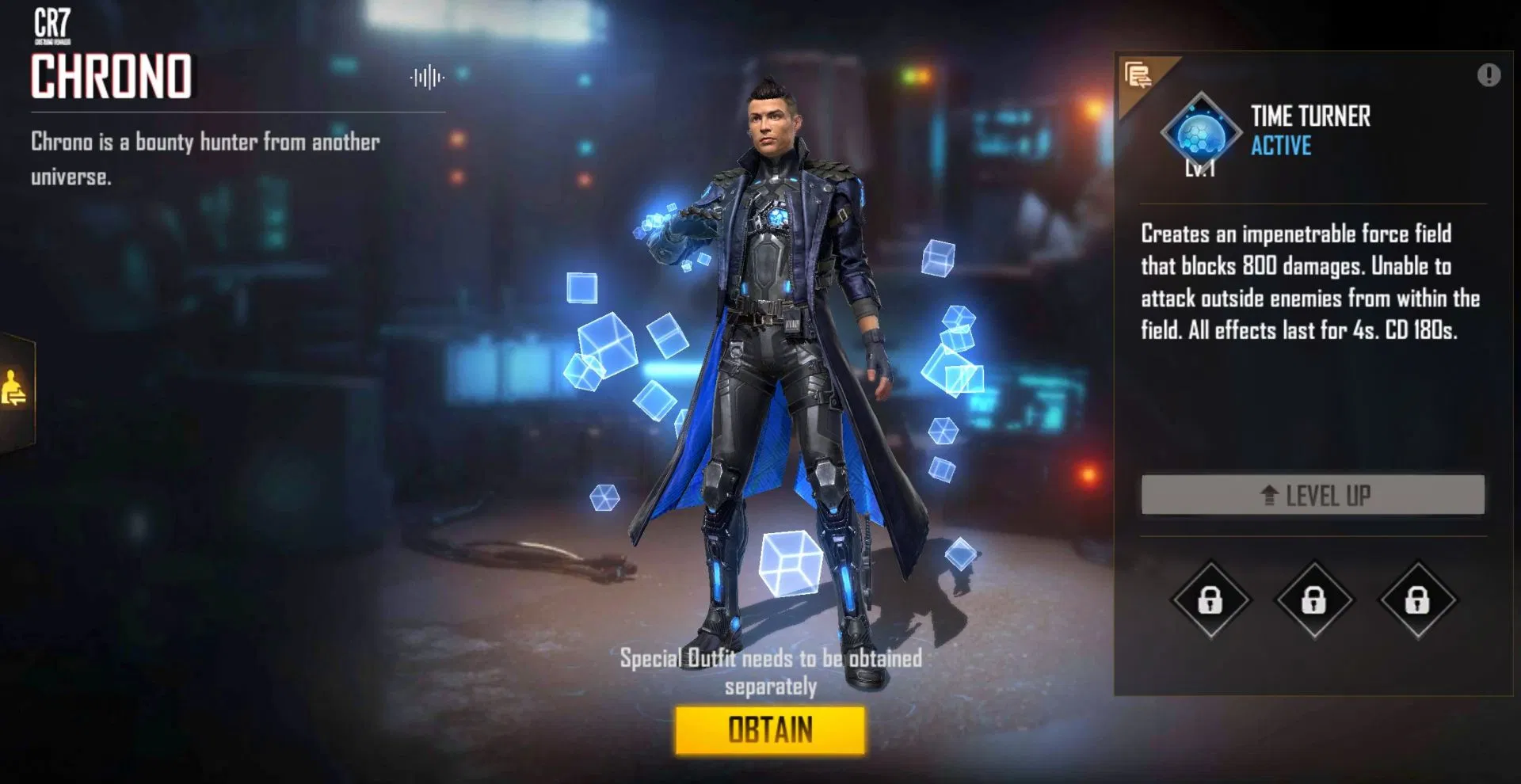 Chrono Time Turner level up screen