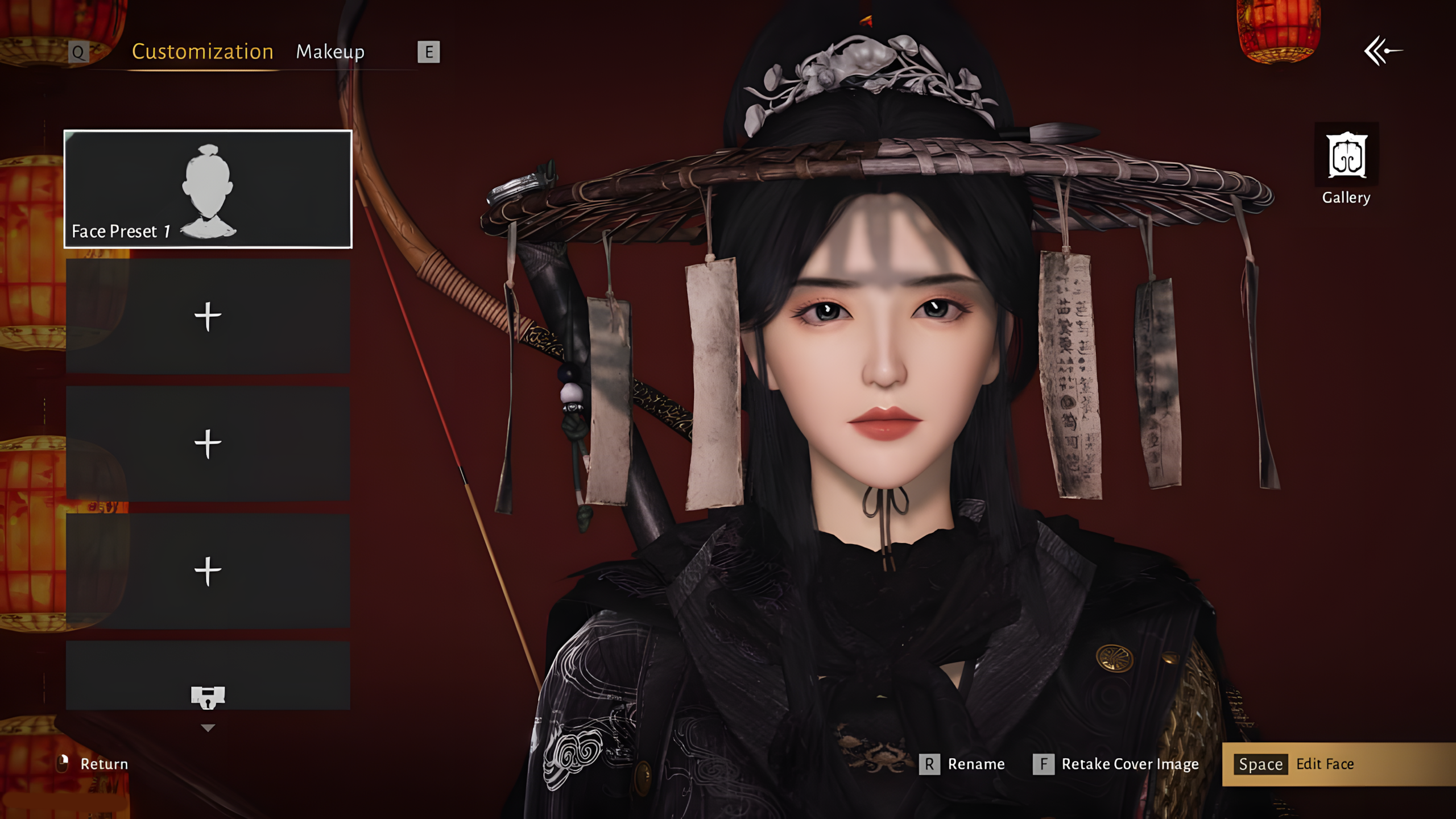 Editing the Face Presets