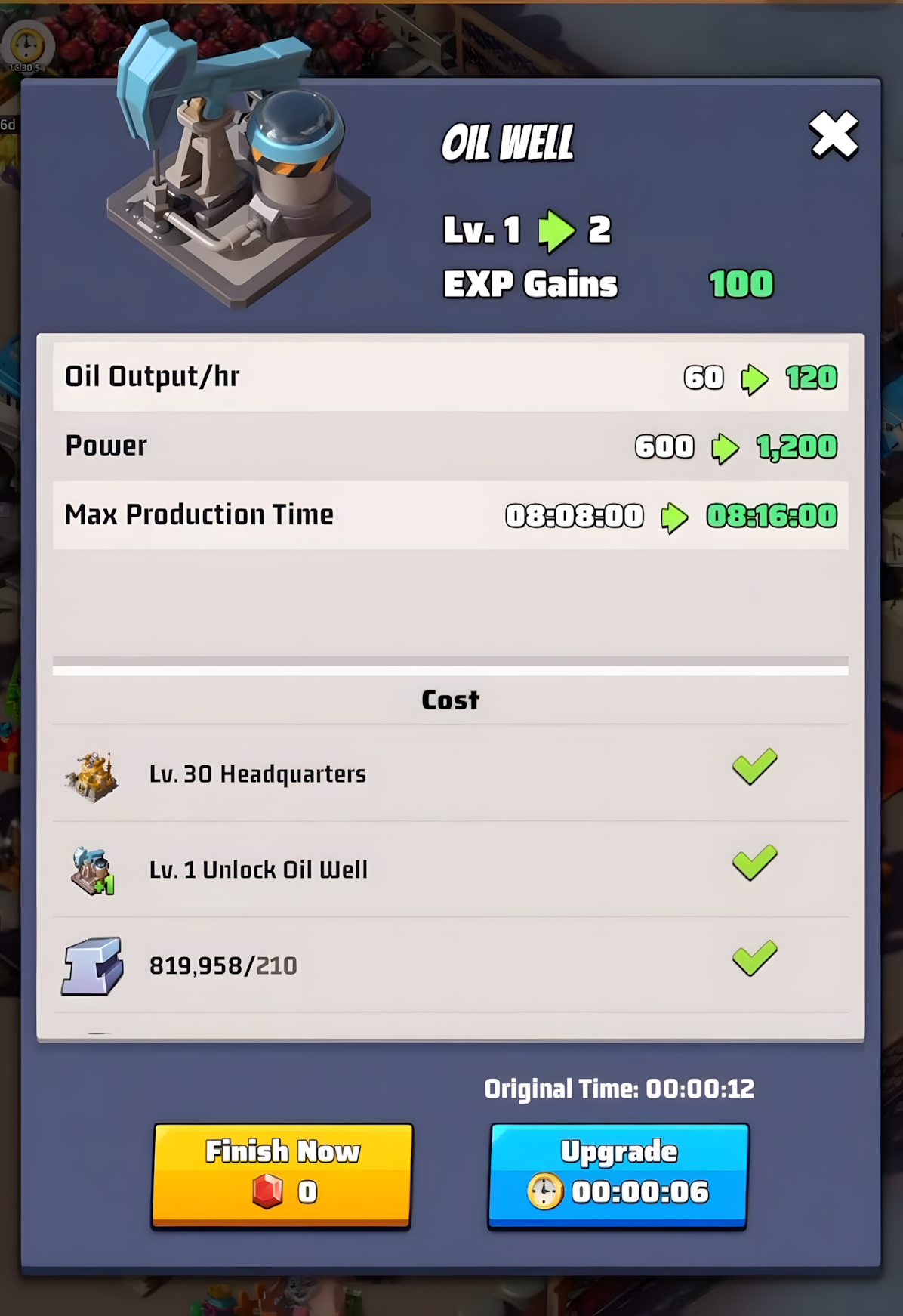 Last War Oil Resource